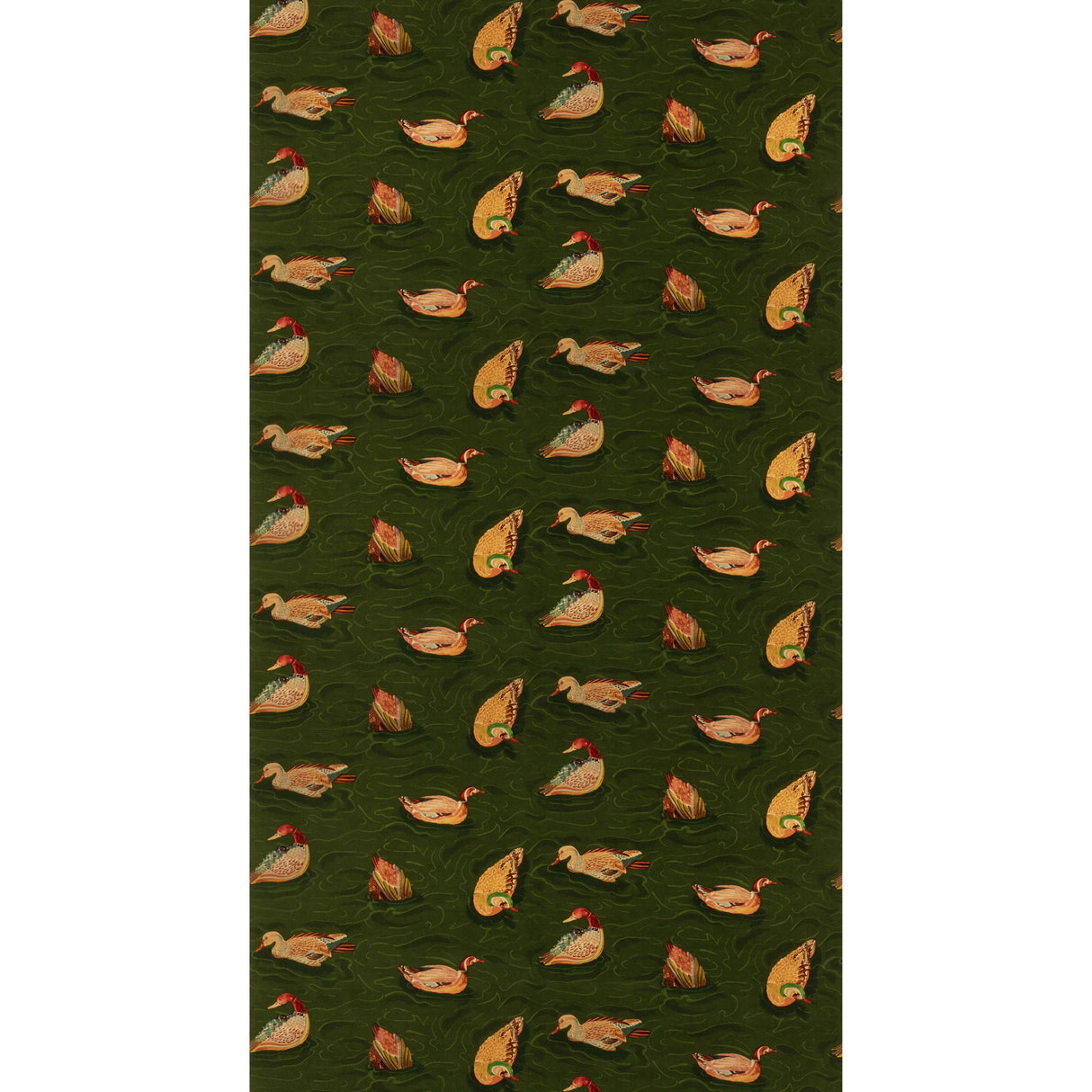 Mulberry DUCK POND VELVET EMERALD Fabric