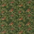 Mulberry FOREST DUCKS VELVET EMERALD Fabric