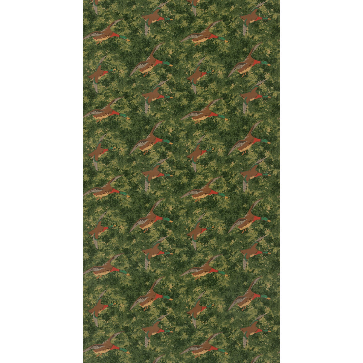 Mulberry FOREST DUCKS VELVET EMERALD Fabric