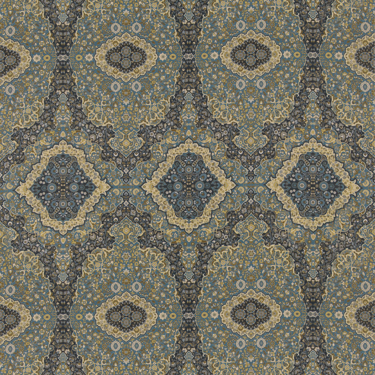 Mulberry WOODLAND PAISLEY INDIGO Fabric