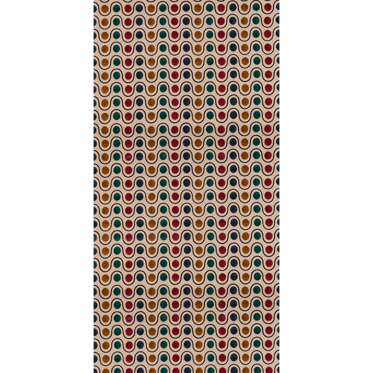 Mulberry WICKET TEAL/RED Drapery Fabric