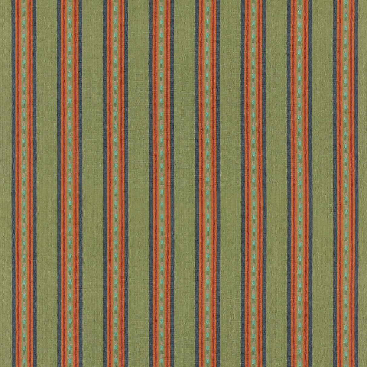 Mulberry COUNTRY STRIPE EMERALD Fabric