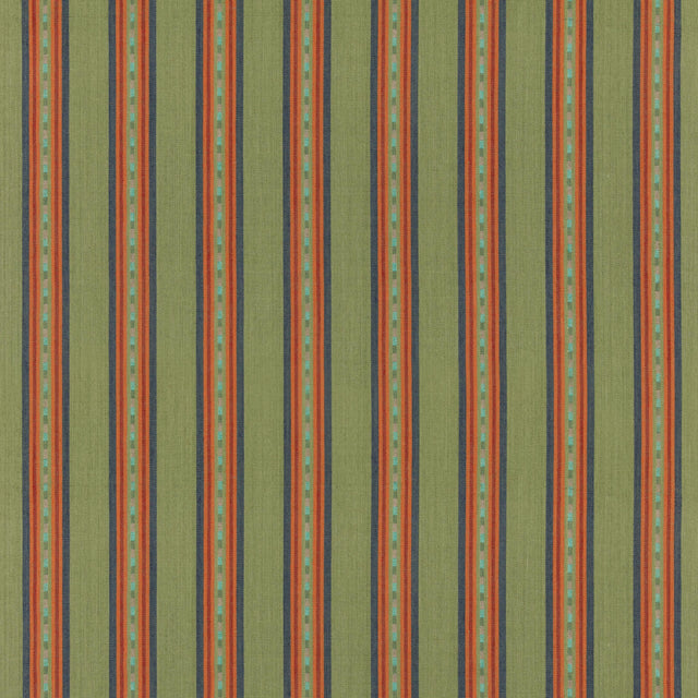 Mulberry COUNTRY STRIPE EMERALD Fabric