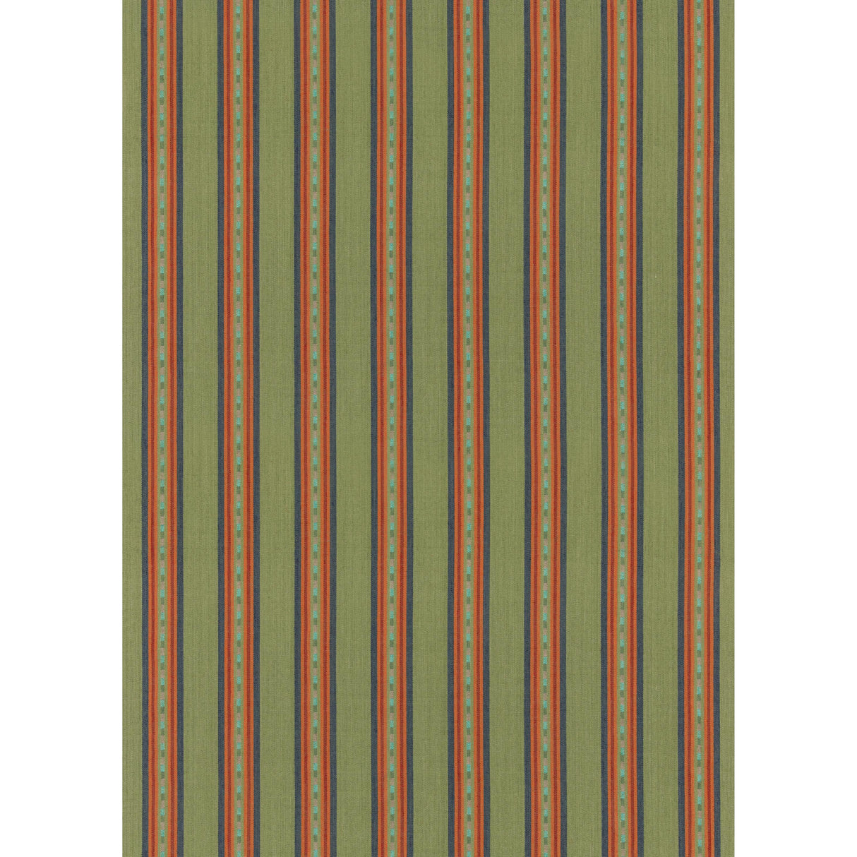 Mulberry COUNTRY STRIPE EMERALD Fabric