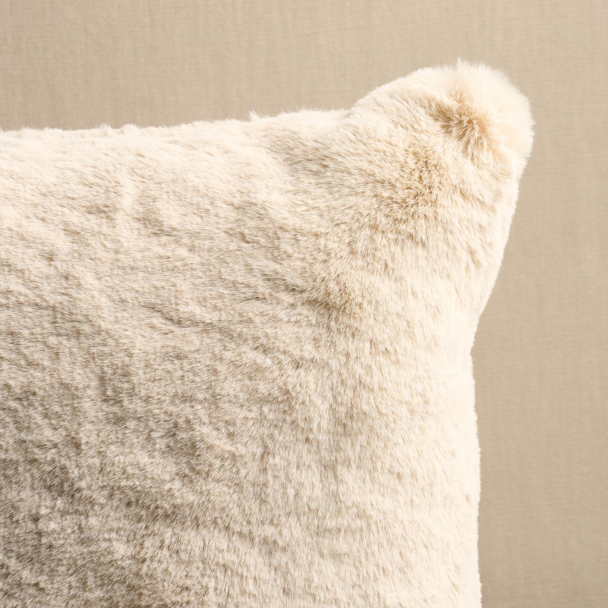 Schumacher Birch 18" x 18" Timberline Faux Fur Pillow
