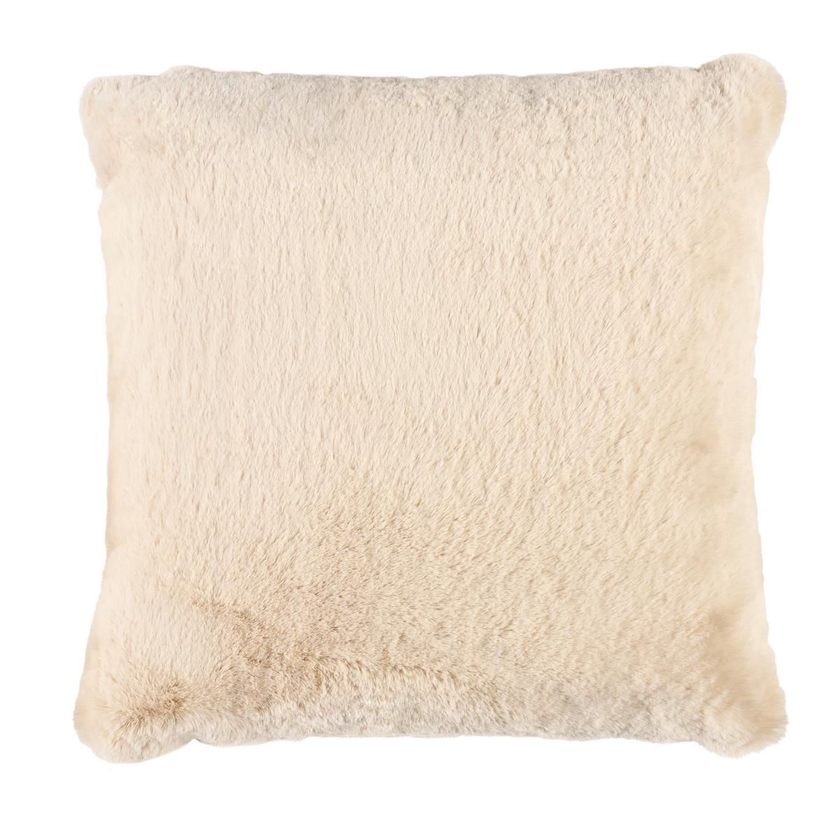 Schumacher Birch 22" x 22" Timberline Faux Fur Pillow