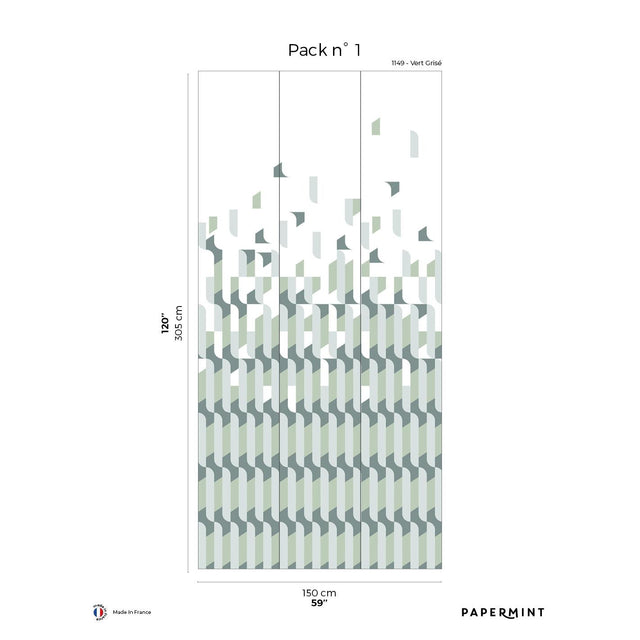 Papermint Alma Pack 1 in Gray Wall Mural