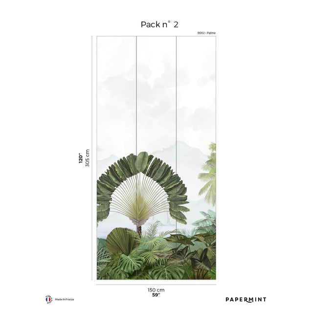 Papermint Amazonia Pack 2 in Green Wall Mural