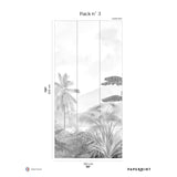 Papermint Amazonia Pack 3 in Gray Wall Mural