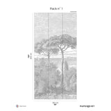 Papermint By the Sea Pack 1 in Gray Wall Mural