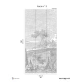 Papermint By the Sea Pack 3 in Gray Wall Mural