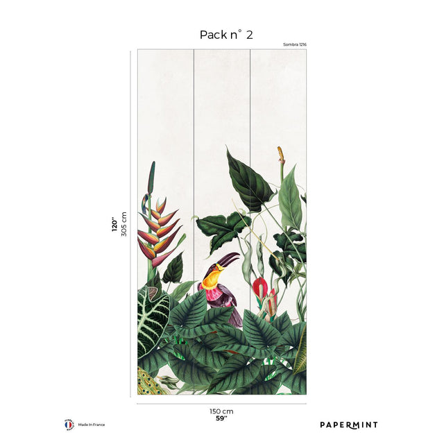 Papermint Borno Pack 2 in Green Wall Mural