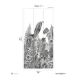 Papermint Botanic Pack 1 in Gray Wall Mural