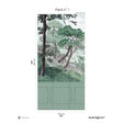 Papermint Bretagne Chair Rail With Faux Wainscoting Pack 1 in Green Wall Mural