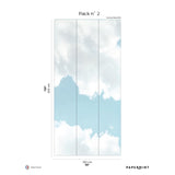 Papermint Summer Sky Pack 2 in Blue Wall Mural