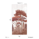 Papermint French Riviera Pack 3 in Red Wall Mural