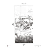 Papermint Wild Coast Pack 3 in Gray Wall Mural