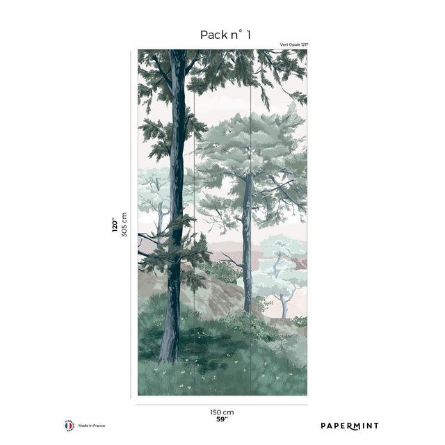 Papermint Crozon Pack 1 in Green Wall Mural