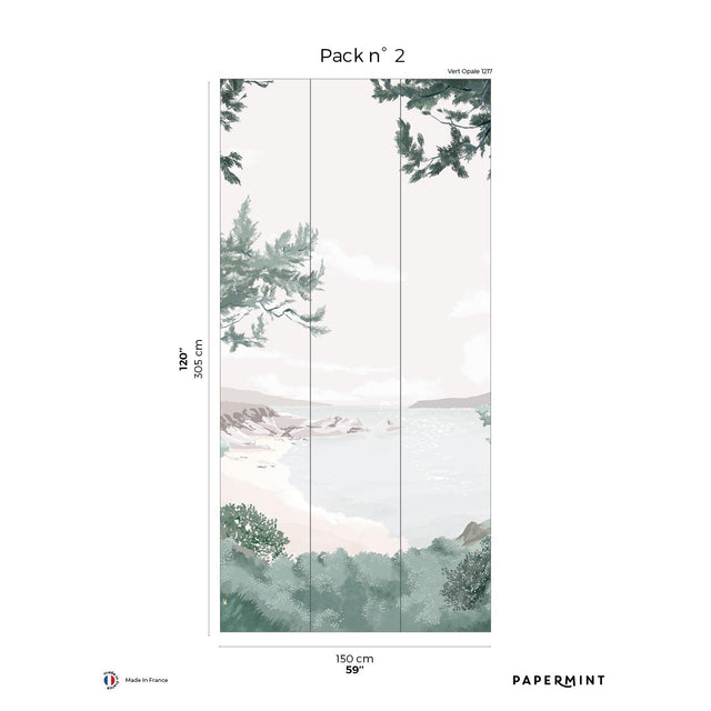 Papermint Crozon Pack 2 in Green Wall Mural