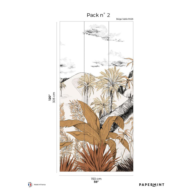 Papermint Dune Pack 2 in Beige Wall Mural