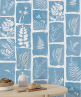 Veer Decor Botanical Imprint Pack 1 in Blue Wall Mural