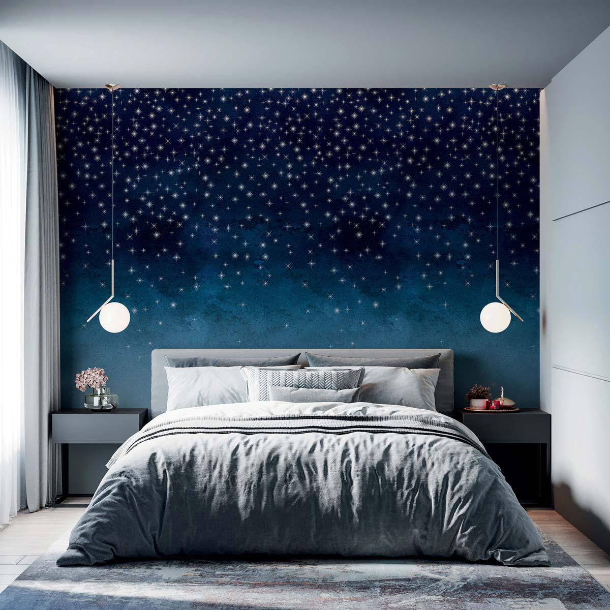 Veer Decor Starlights Pack 1 in Navy Wall Mural