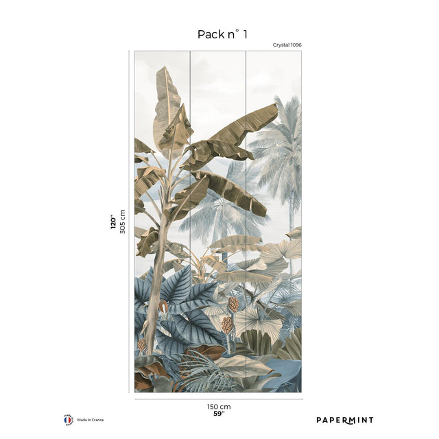 Papermint Exotic Pack 1 in White Wall Mural