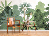 Veer Decor Bengal Pack 1, 2 & 3 in Green Wall Mural