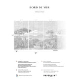 Papermint By the Sea Pack 1, 2 & 3 in Gray Wall Mural