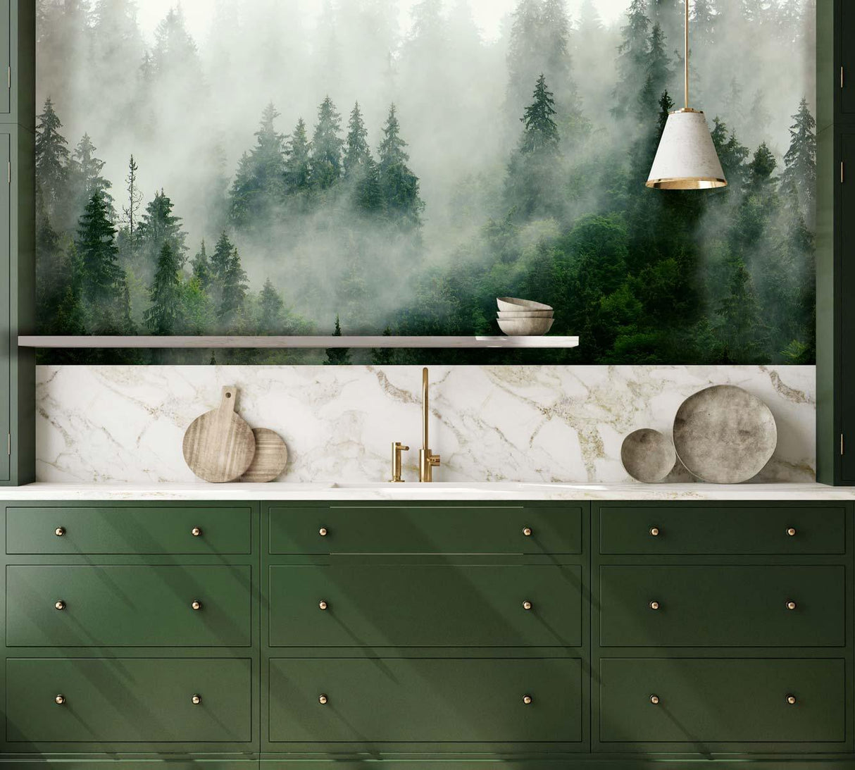Veer Decor Boreal Pack 1 & 2 in Green Wall Mural