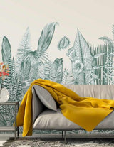 Papermint Botanic Pack 1 & 2 in Green Wall Mural