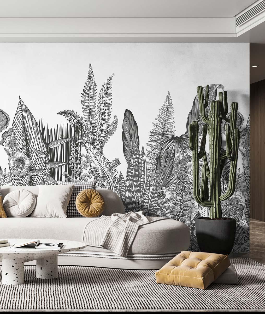 Veer Decor Botanic Pack 1 & 2 in Gray Wall Mural