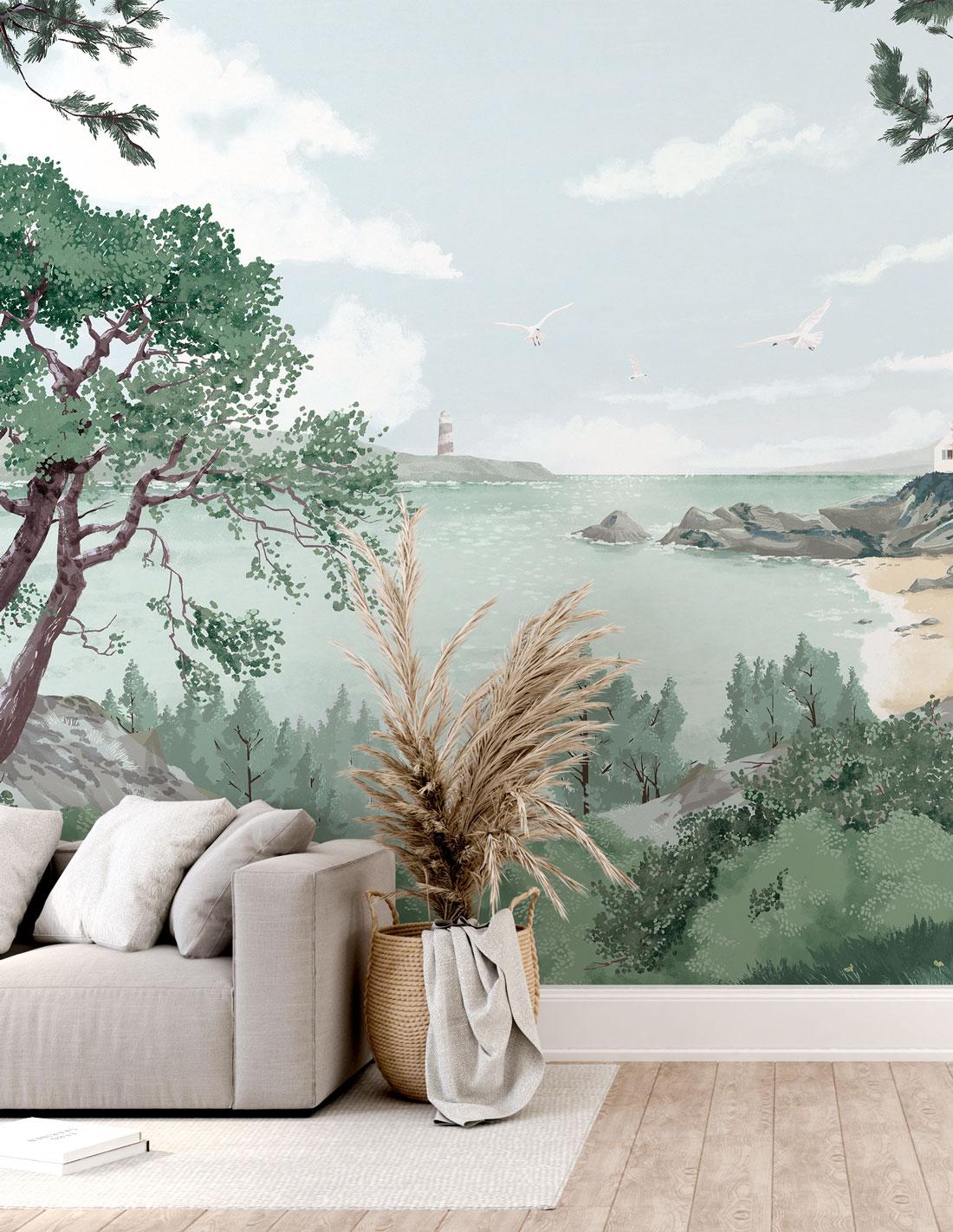 Veer Decor Bretagne Pack 1, 2, 3 & 4 in Green Wall Mural
