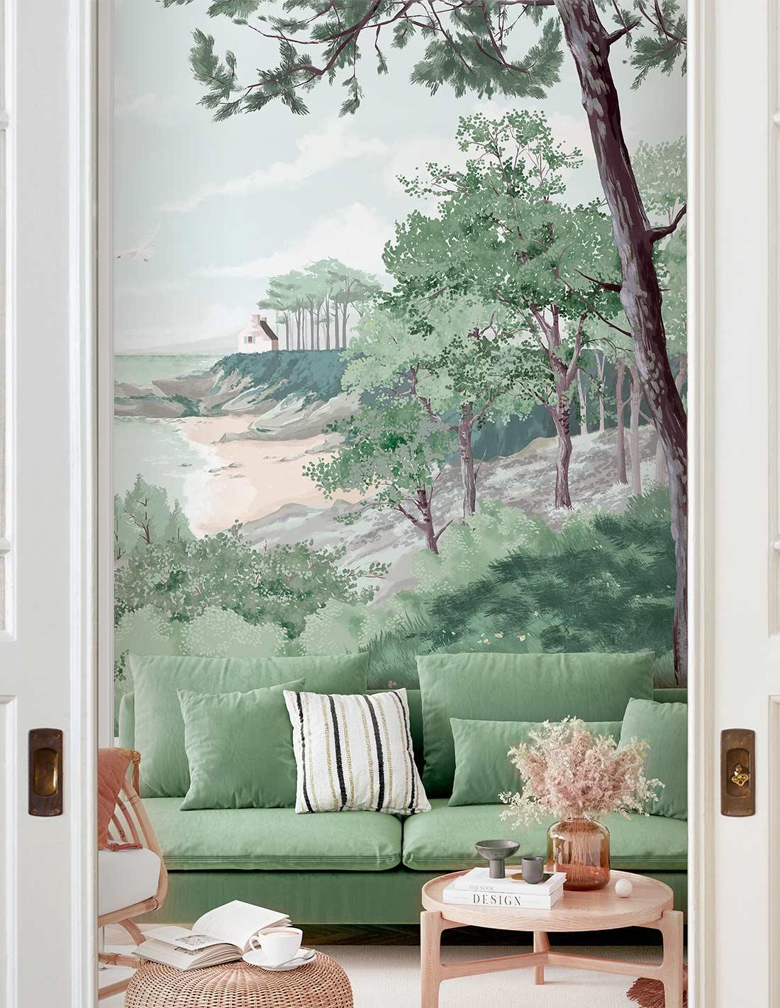 Veer Decor Bretagne Pack 1, 2, 3 & 4 in Green Wall Mural