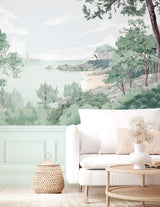 Veer Decor Bretagne Chair Rail With Faux Wainscoting Pack 1, 2 & 3 in Gray Wall Mural