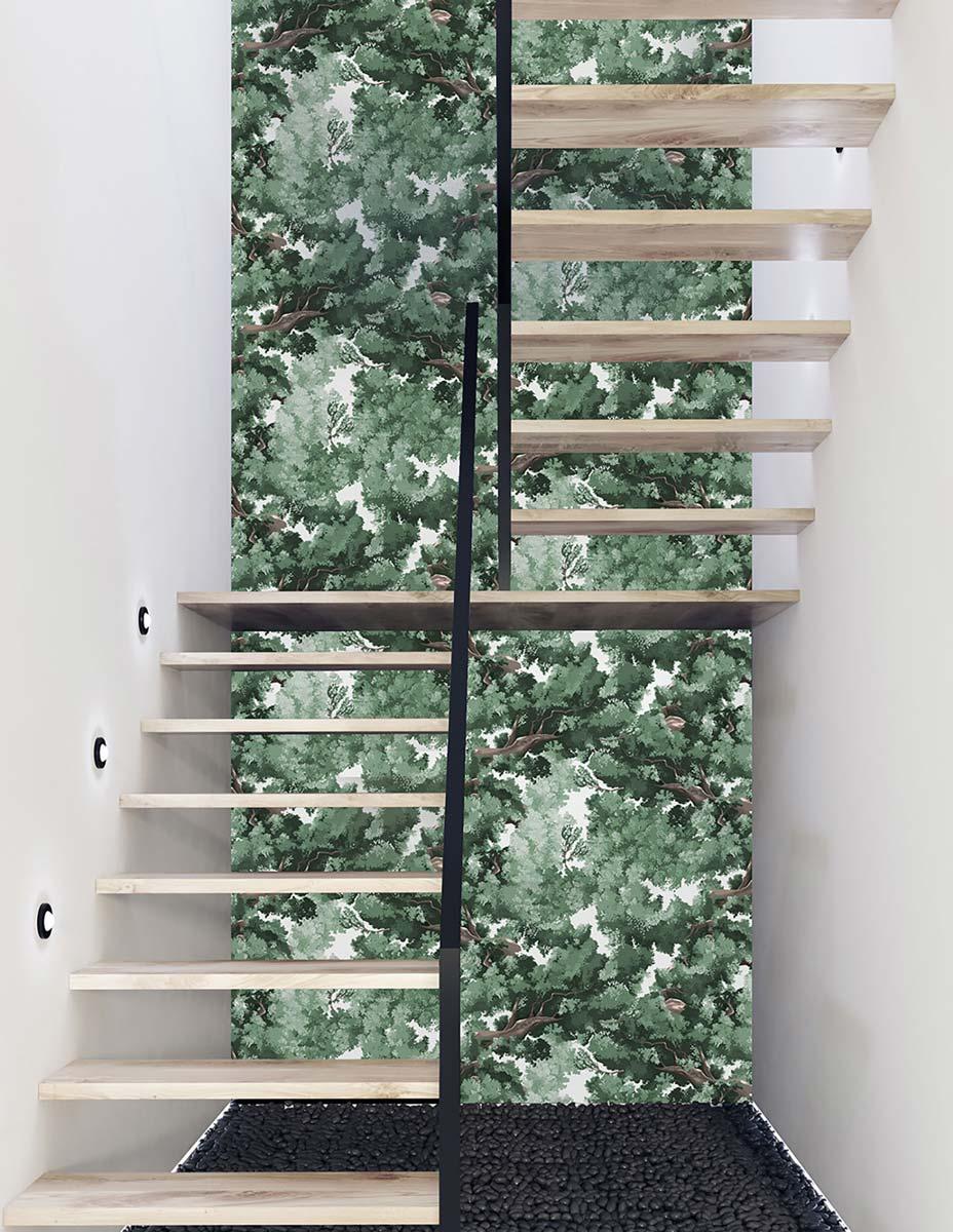 Veer Decor Bushu Pack 1 & 2 in Green Wall Mural