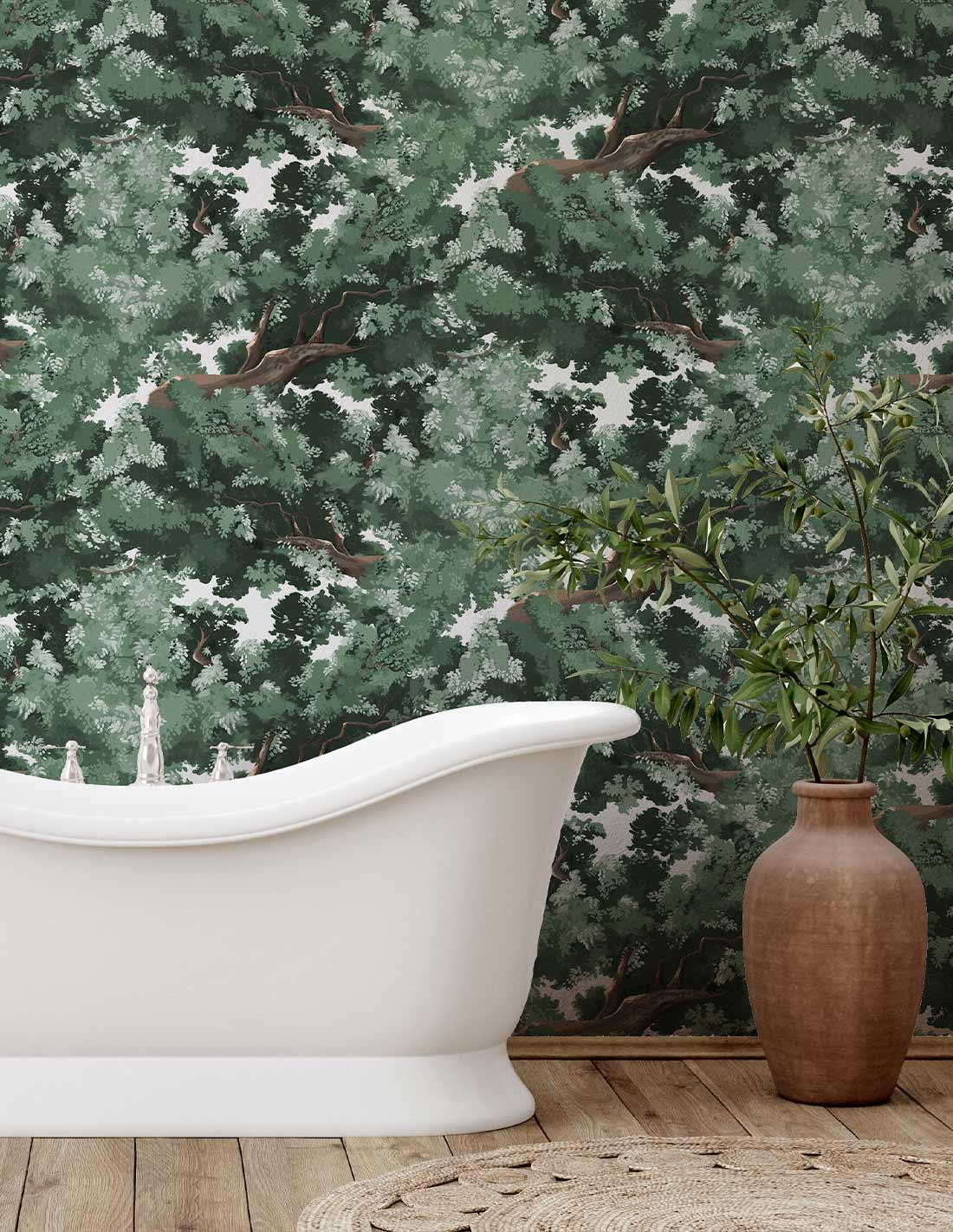 Veer Decor Bushu Pack 1 & 2 in Green Wall Mural