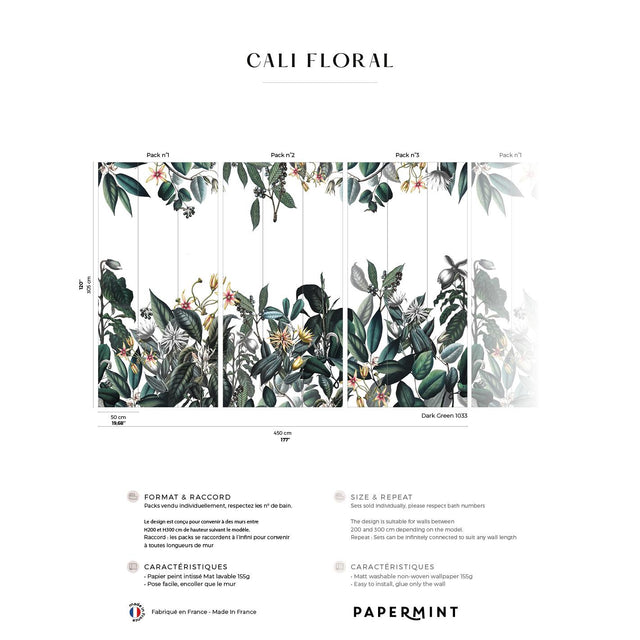 Papermint Cali Pack 1, 2 & 3 in Green Wall Mural