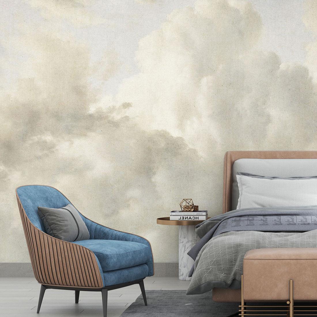 Veer Decor Cotton Sky Pack 1 & 2 in Beige Wall Mural