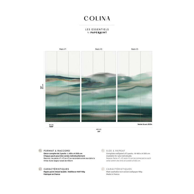 Papermint Colina Pack 1, 2 & 3 in Green Wall Mural