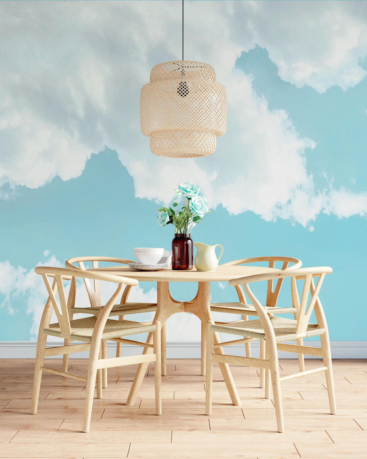 Veer Decor Summer Sky Pack 1, 2 & 3 in Blue Wall Mural
