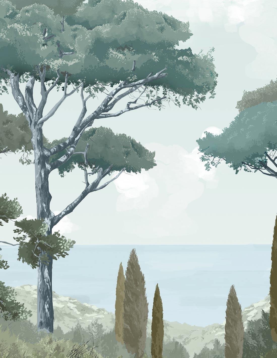 Veer Decor French Riviera Pack 1, 2 & 3 in Gray Wall Mural
