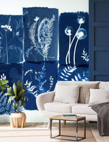 Veer Decor Cyanotype Pack 1 & 2 in Blue Wall Mural