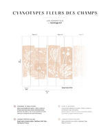 Papermint Cyanotype Pack 1 & 2 in Pink Wall Mural