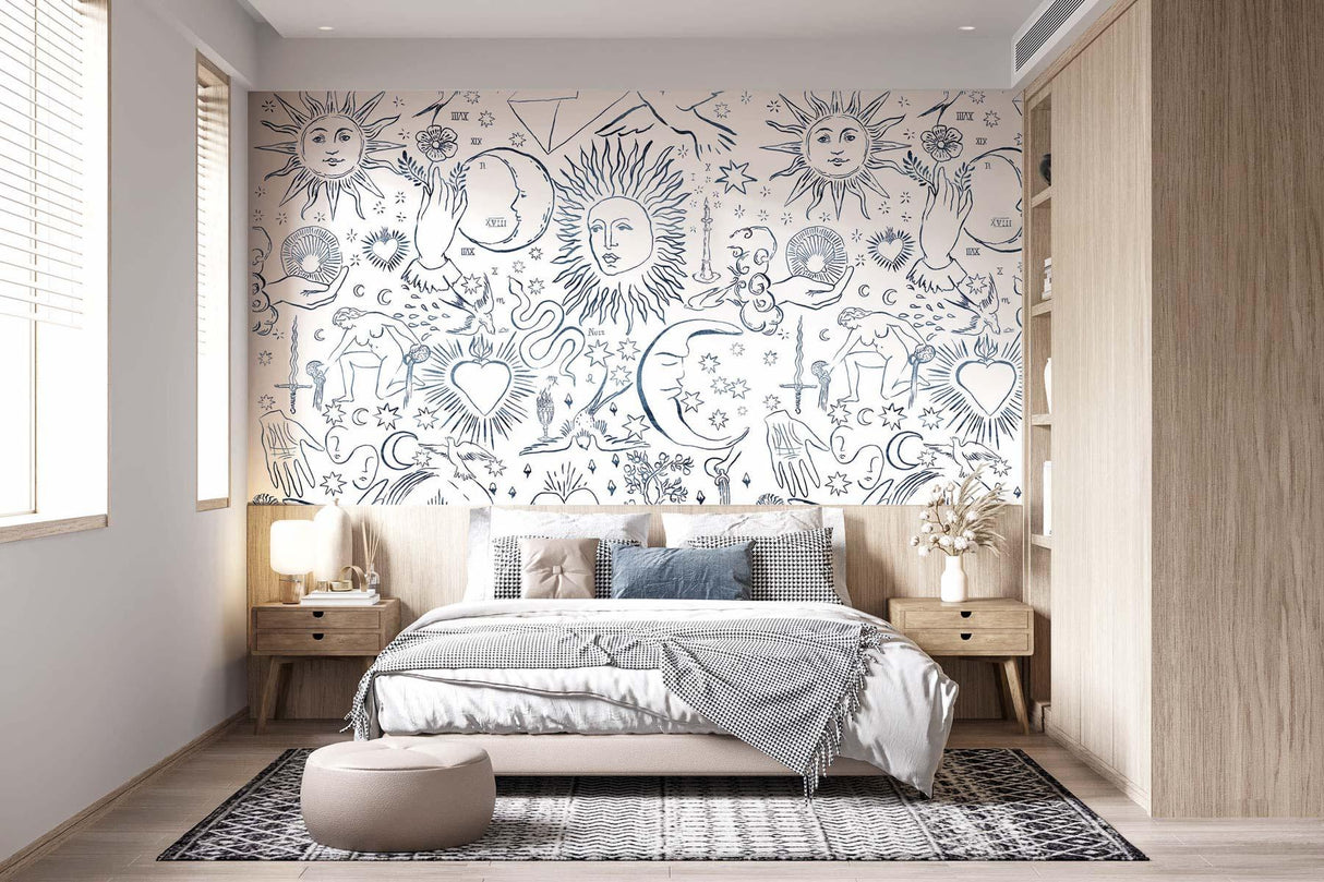 Veer Decor Divine Pack 1 & 2 in Navy Wall Mural