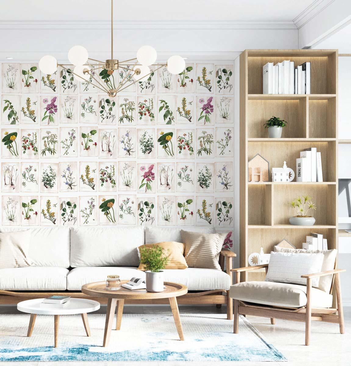 Veer Decor Wild Flowers Pack 1 & 2 in Multi Wall Mural