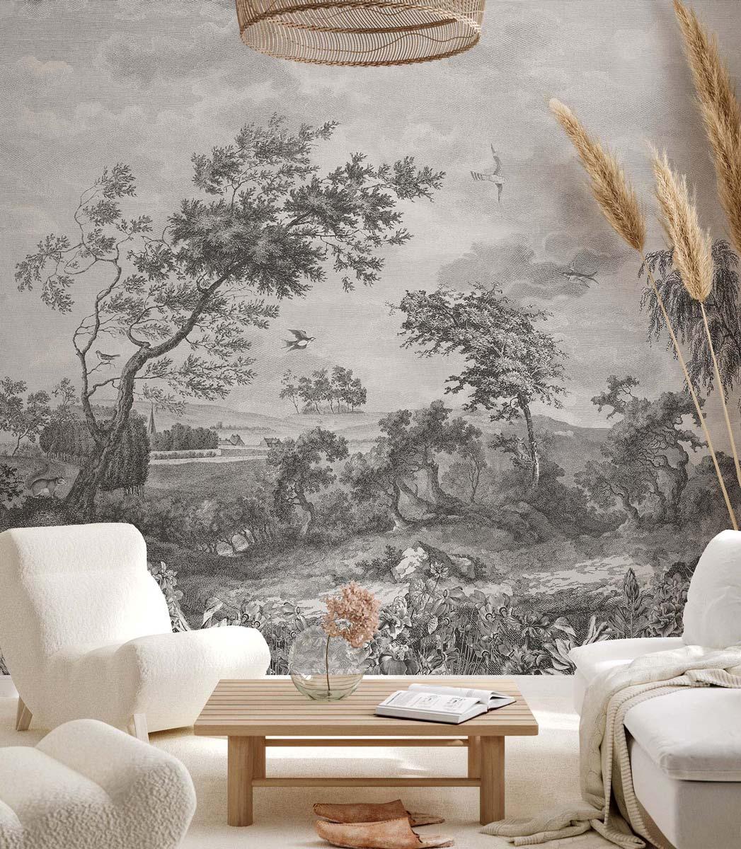 Veer Decor Fontainebleau Pack 1 & 2 in Gray Wall Mural