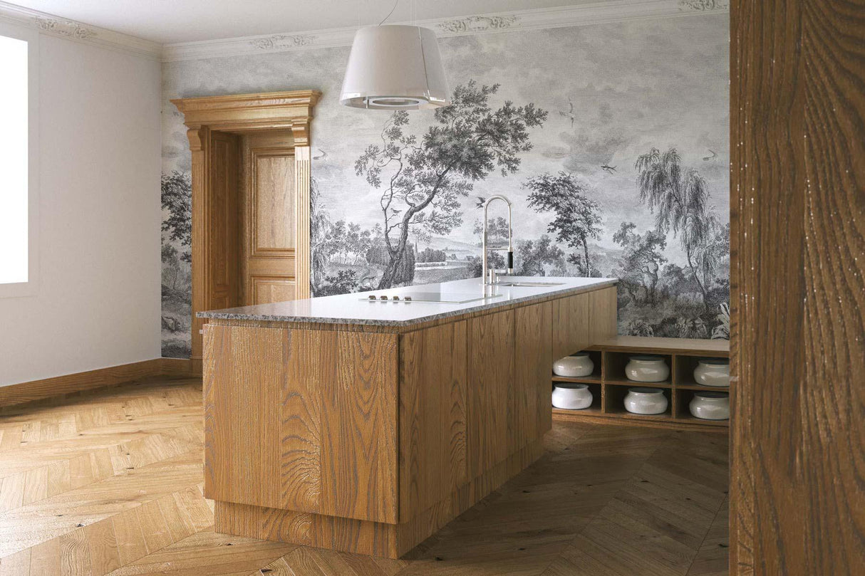 Veer Decor Fontainebleau Pack 1 & 2 in Gray Wall Mural