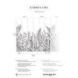 Papermint Garden Line Pack 1 & 2 in Gray Wall Mural