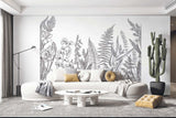 Veer Decor Garden Line Pack 1 & 2 in Gray Wall Mural